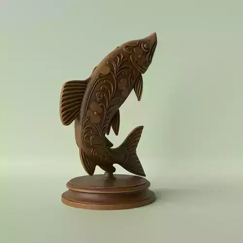 Northern Pike  Decorative Fish Sculpture 3D print model