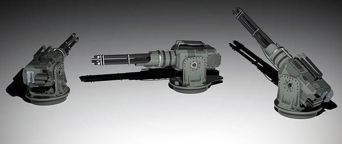 Science Fiction Minigun Low-poly 3D model