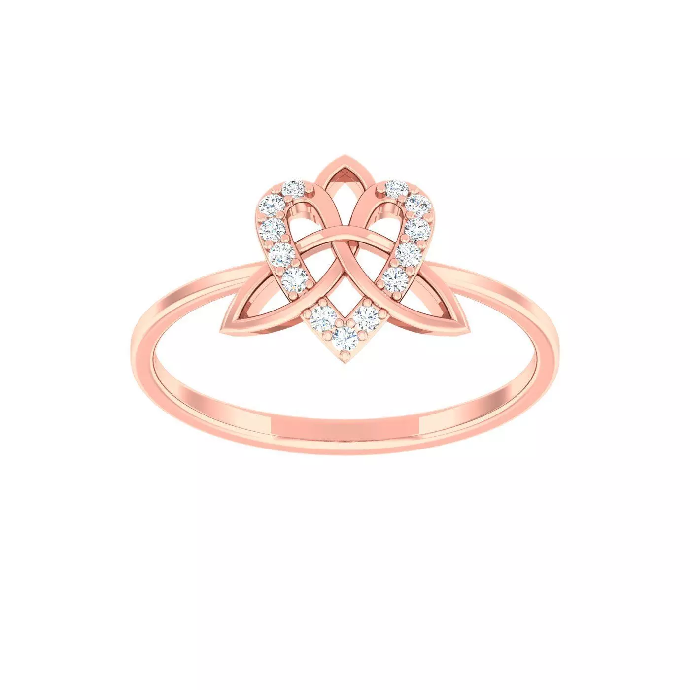 Diamond light gold ring 3D print model