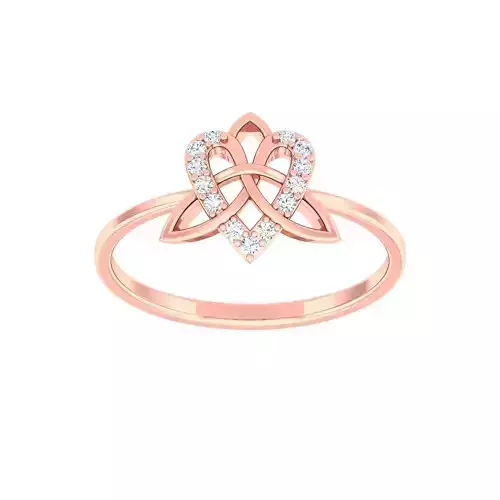 Diamond light gold ring 3D print model