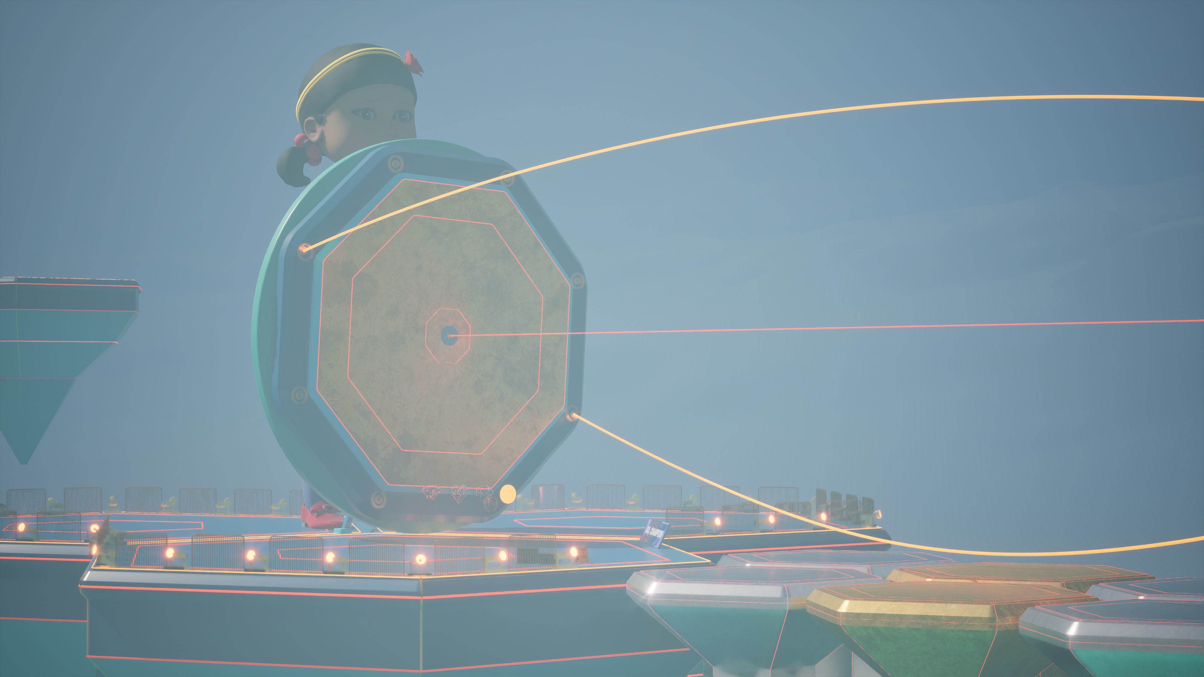 Stylized Platformer with Laser Bridge - Squid Game Inspired Low-poly 3D model_7