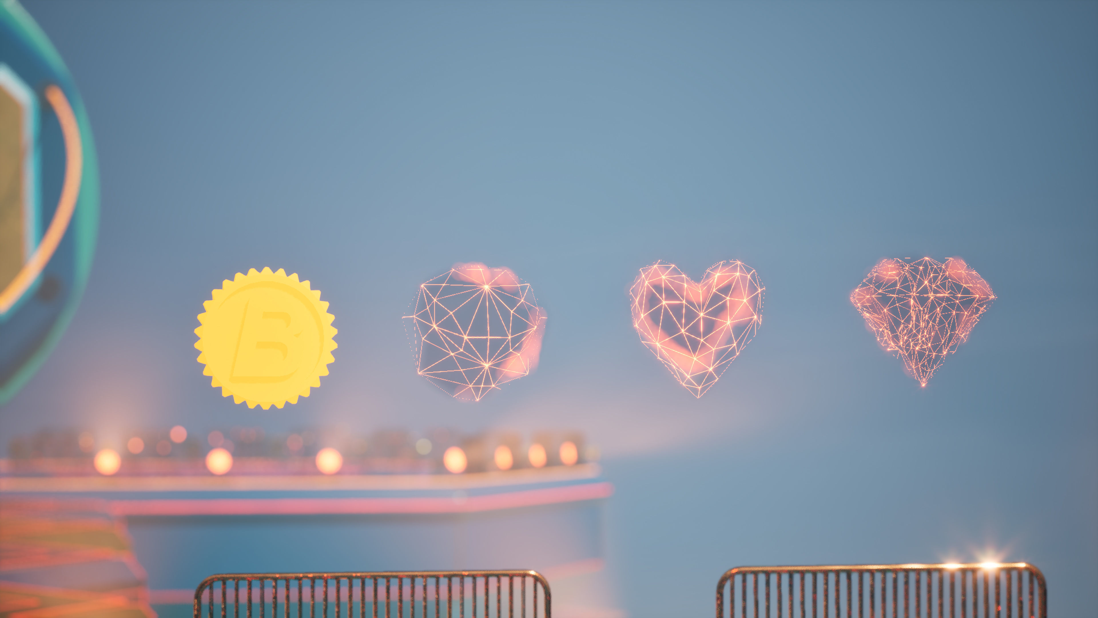 Stylized Platformer with Laser Bridge - Squid Game Inspired Low-poly 3D model_6