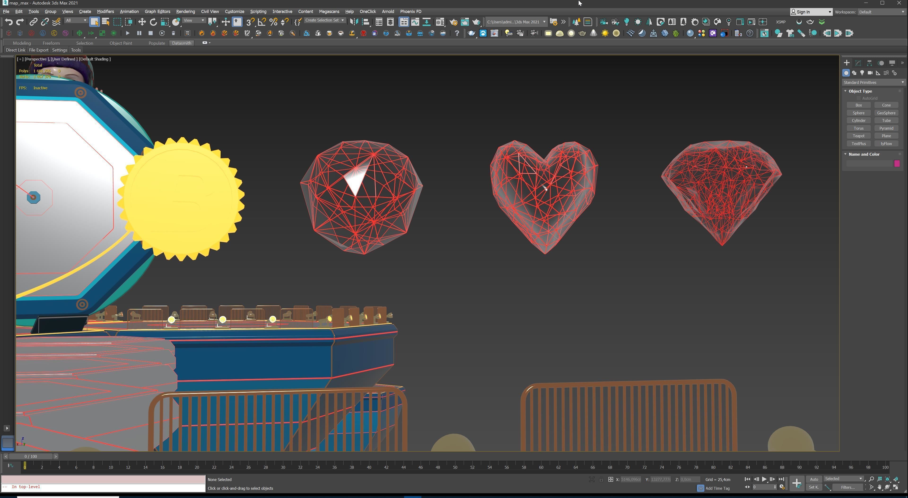 Stylized Platformer with Laser Bridge - Squid Game Inspired Low-poly 3D model_24