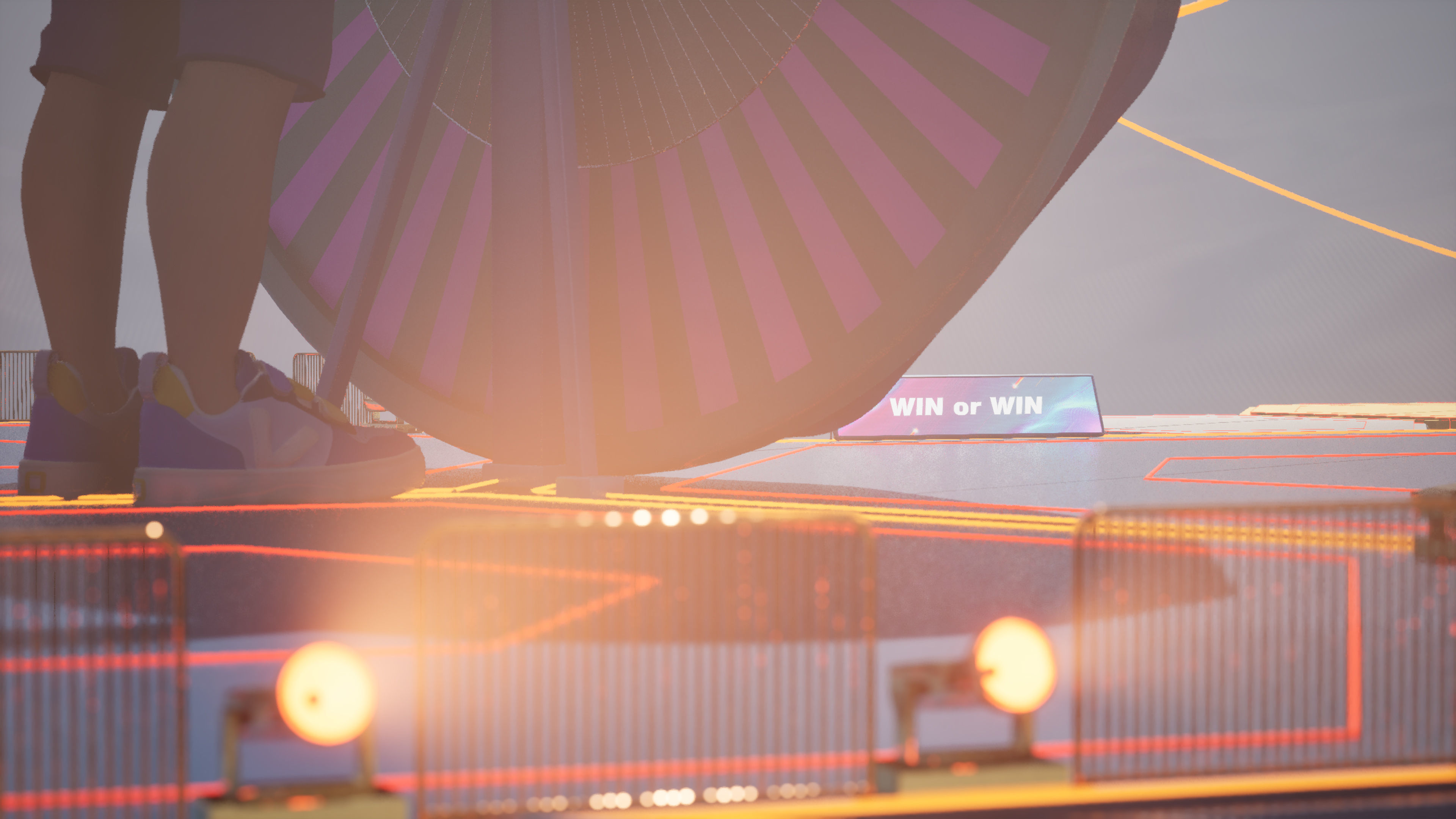 Stylized Platformer with Laser Bridge - Squid Game Inspired Low-poly 3D model_15