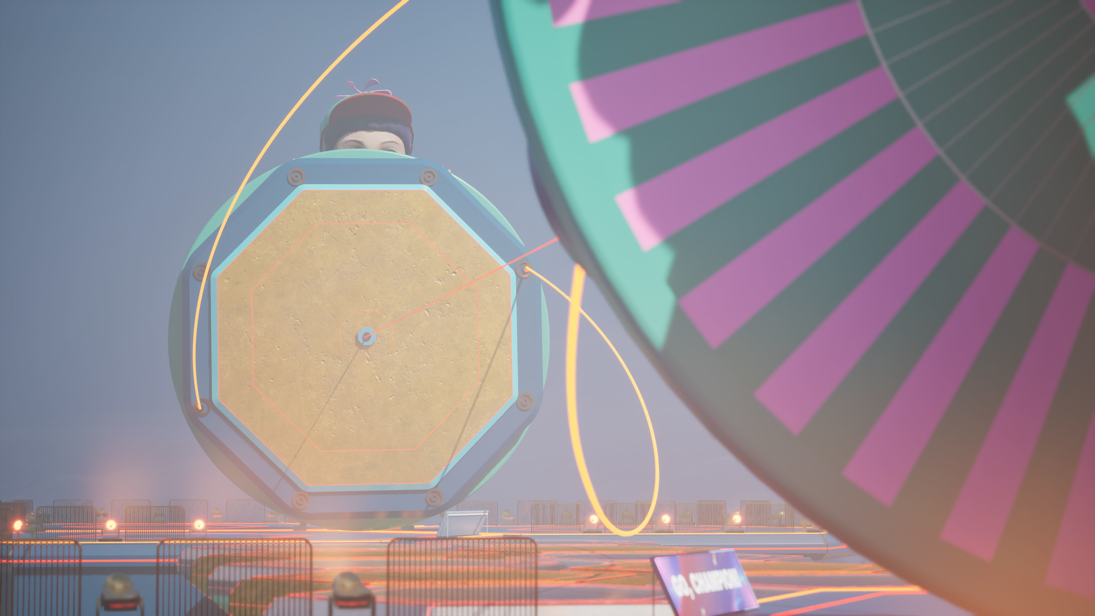 Stylized Platformer with Laser Bridge - Squid Game Inspired Low-poly 3D model_8