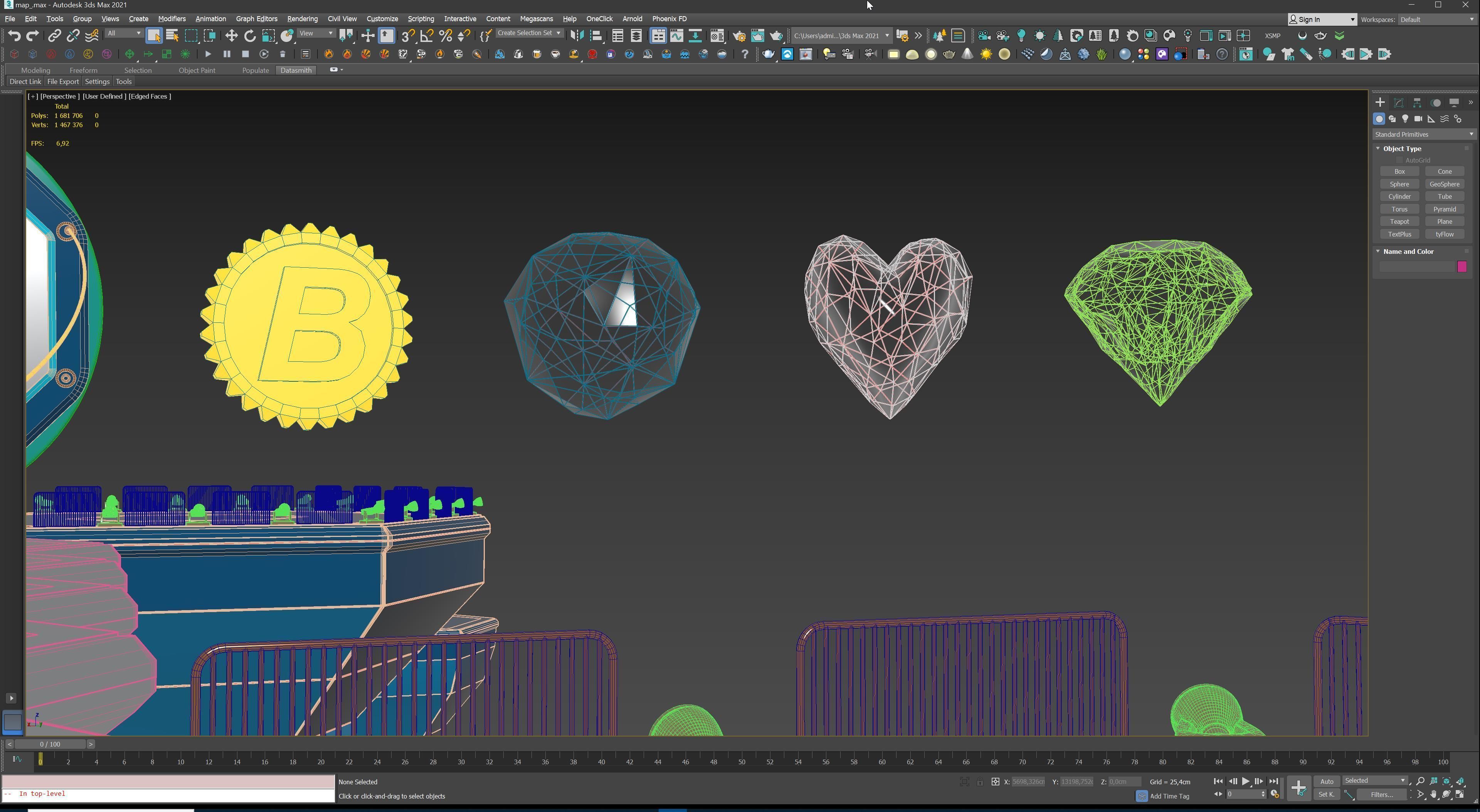 Stylized Platformer with Laser Bridge - Squid Game Inspired Low-poly 3D model_25