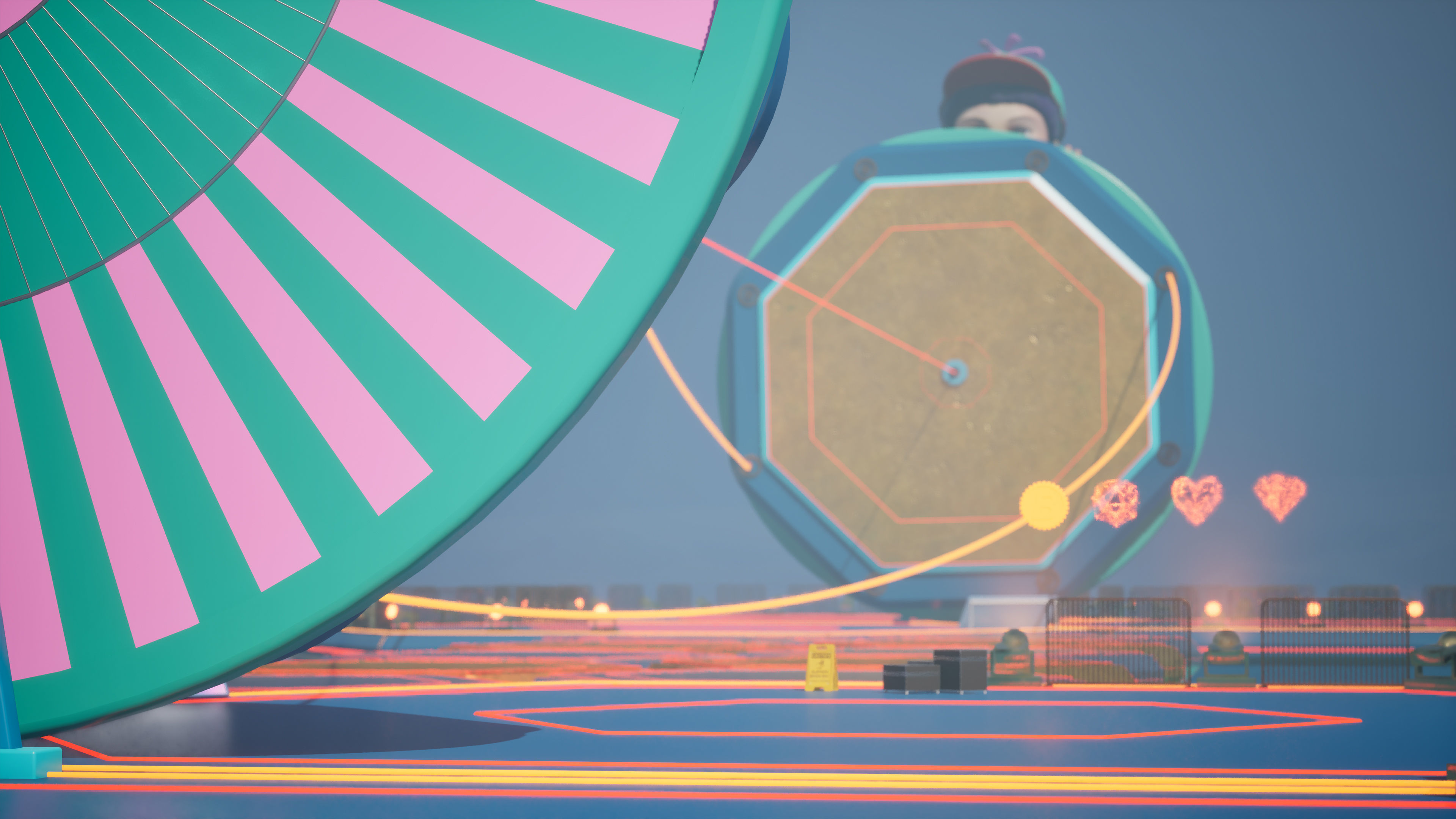 Stylized Platformer with Laser Bridge - Squid Game Inspired Low-poly 3D model_10