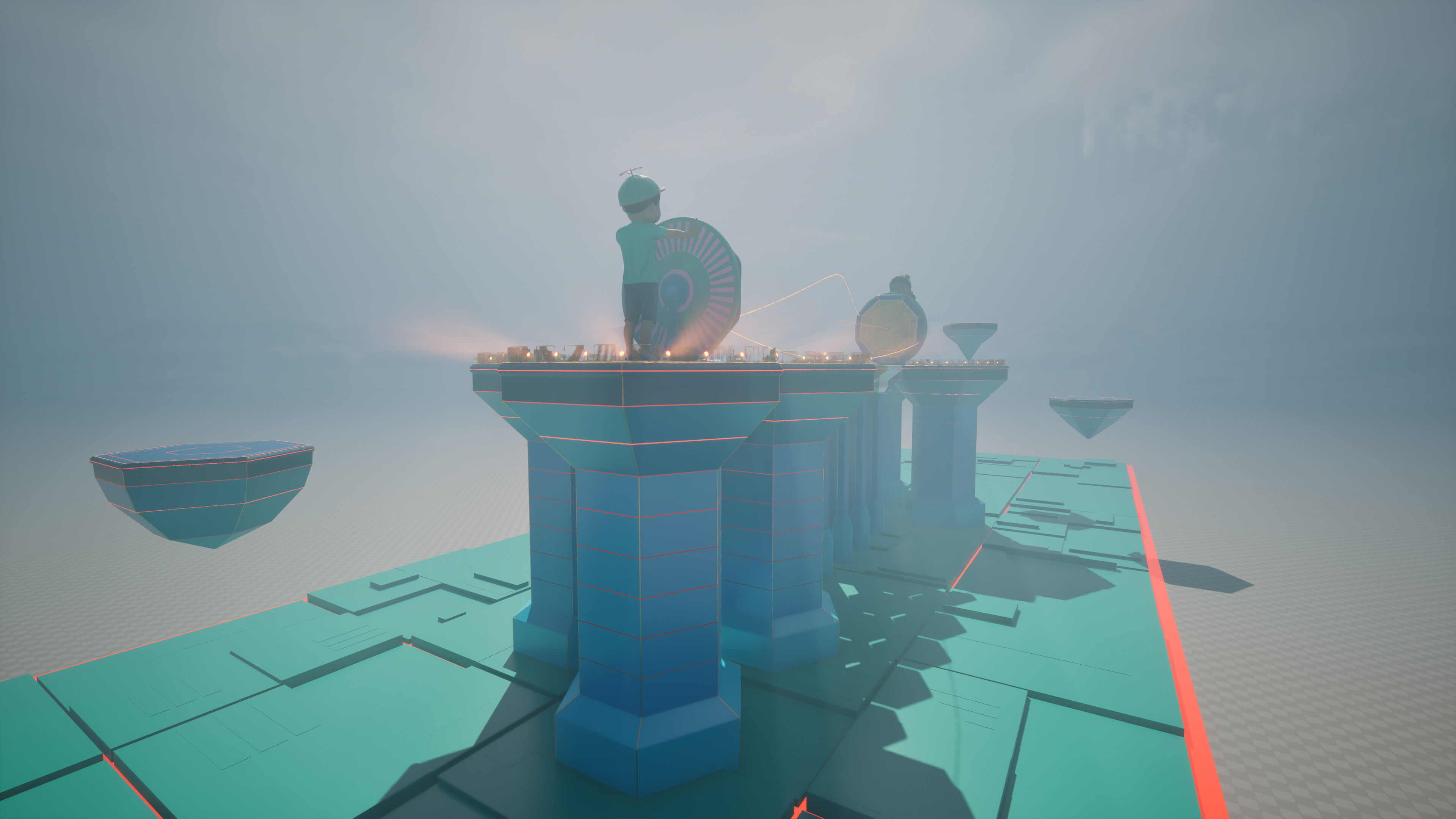 Stylized Platformer with Laser Bridge - Squid Game Inspired Low-poly 3D model_21