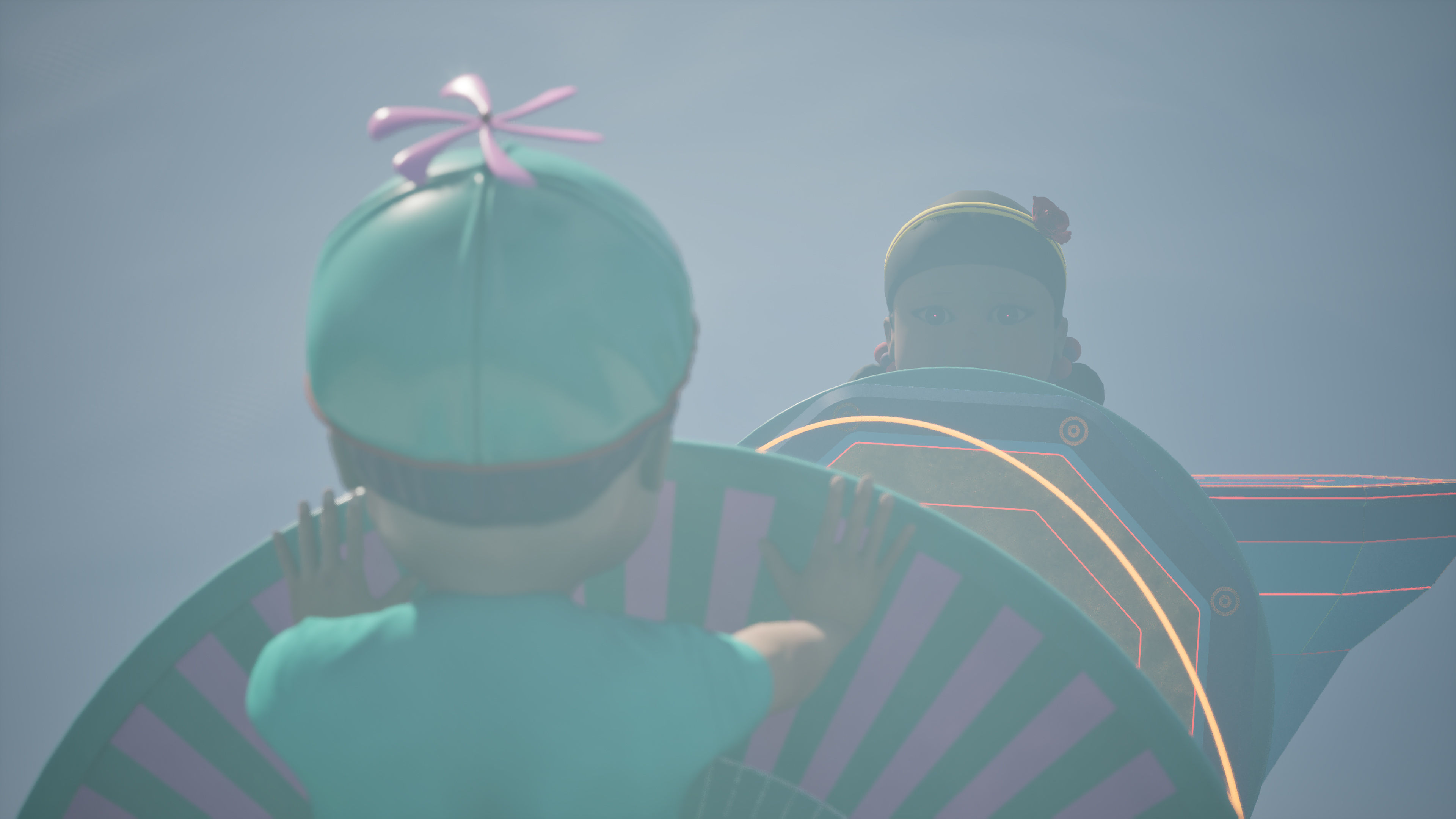 Stylized Platformer with Laser Bridge - Squid Game Inspired Low-poly 3D model_20