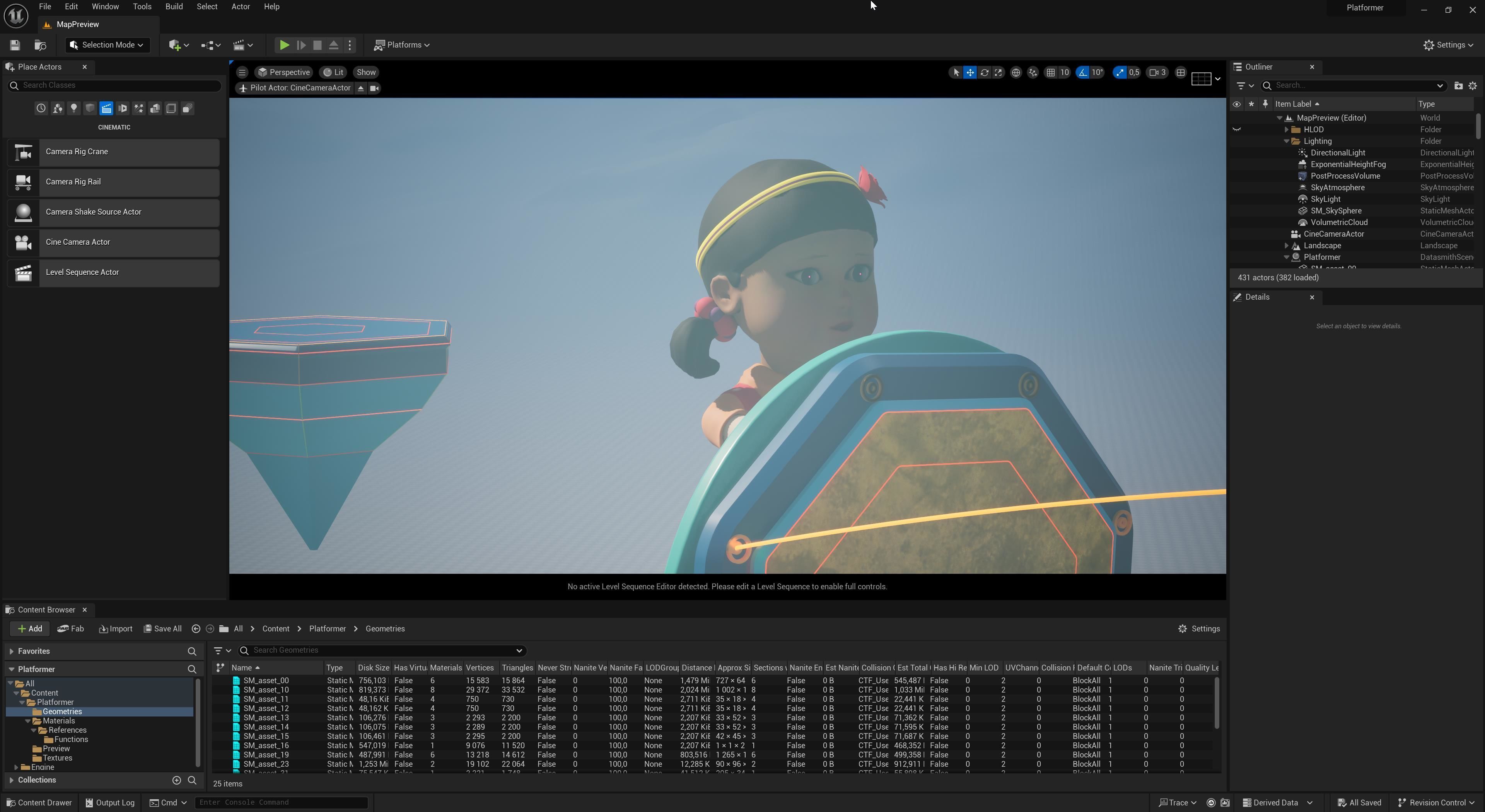Stylized Platformer with Laser Bridge - Squid Game Inspired Low-poly 3D model_26