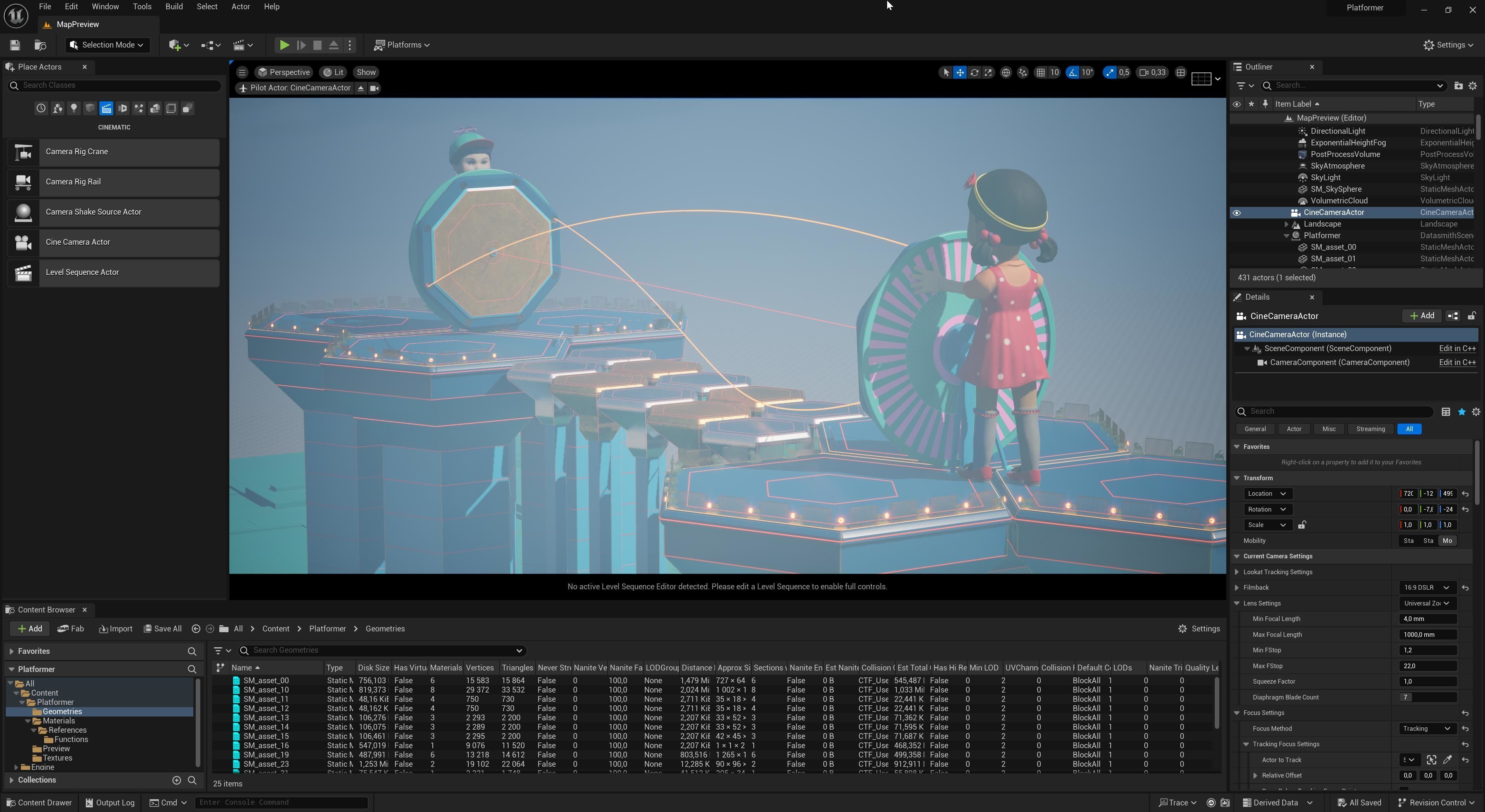 Stylized Platformer with Laser Bridge - Squid Game Inspired Low-poly 3D model_28