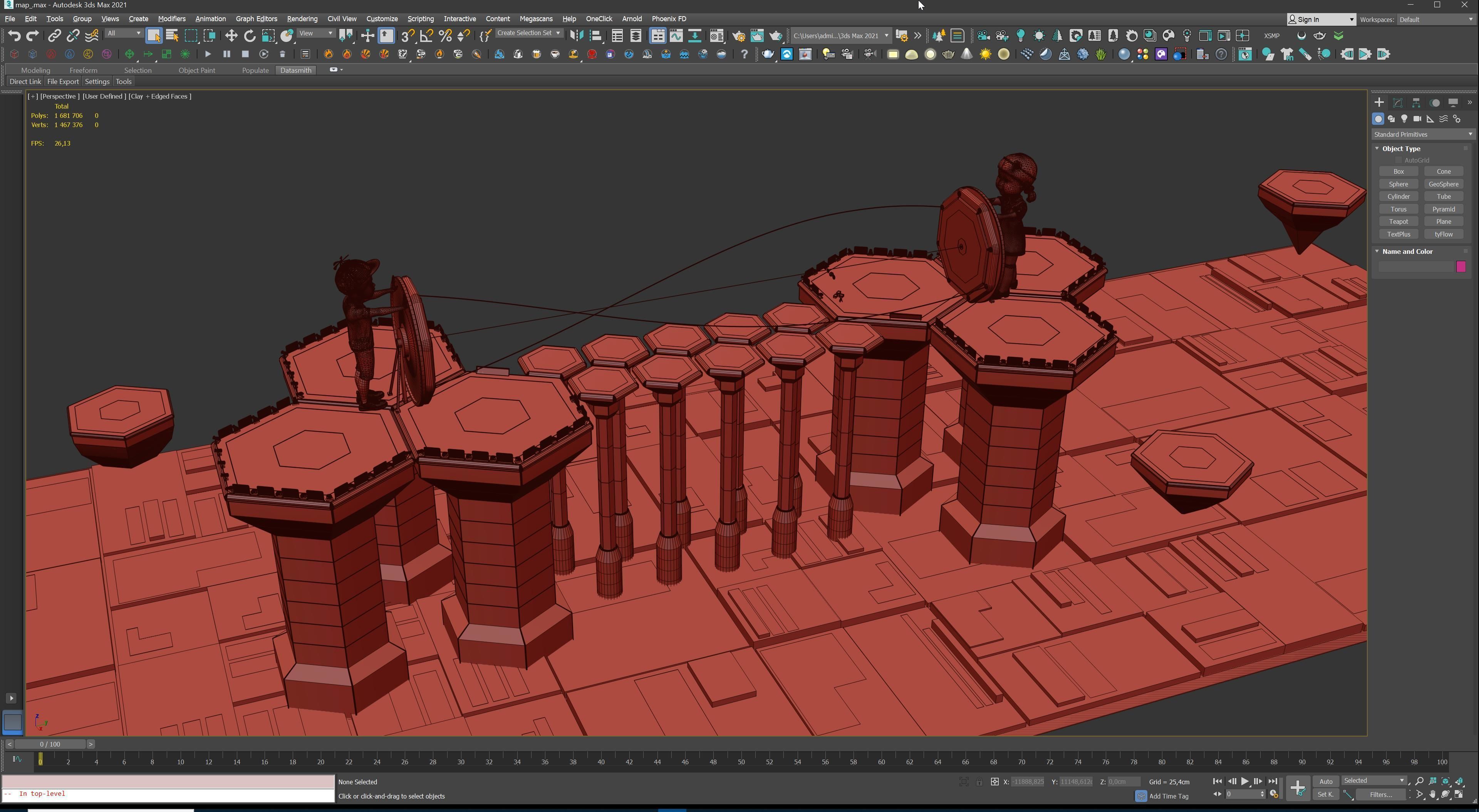 Stylized Platformer with Laser Bridge - Squid Game Inspired Low-poly 3D model_33