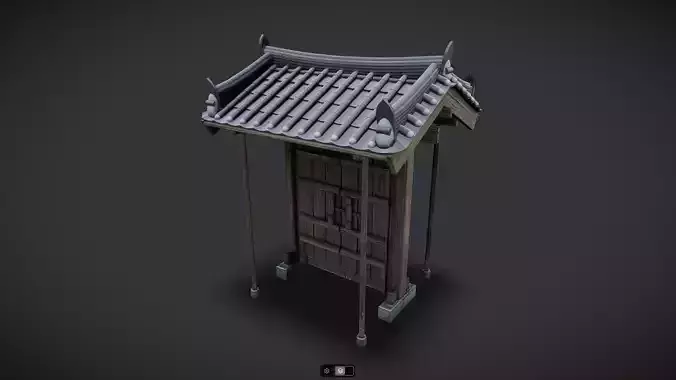 Korean Traditional House Hanok Door 03