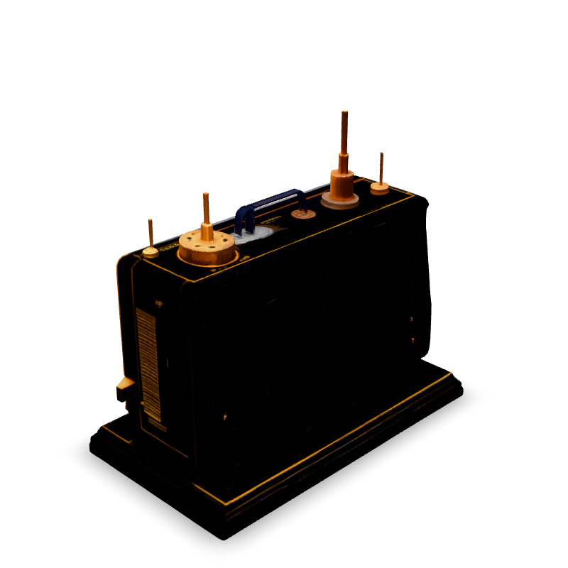Vintage SciFi Radio Receiver 3D Model Low-poly 3D model_4