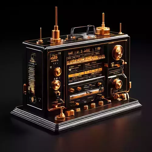 Vintage SciFi Radio Receiver 3D Model Low-poly 3D model Vintage SciFi Radio Receiver 3D Model Low-poly 3D model