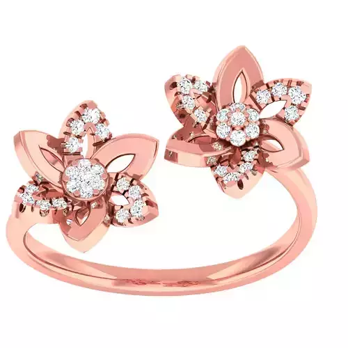 Diamond light gold ring 3D print model