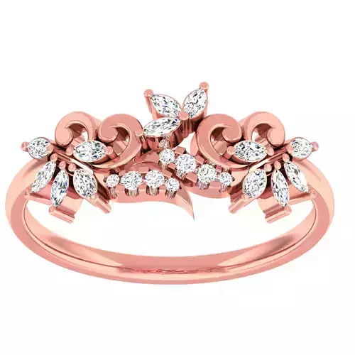 Diamond light gold ring 3D print model