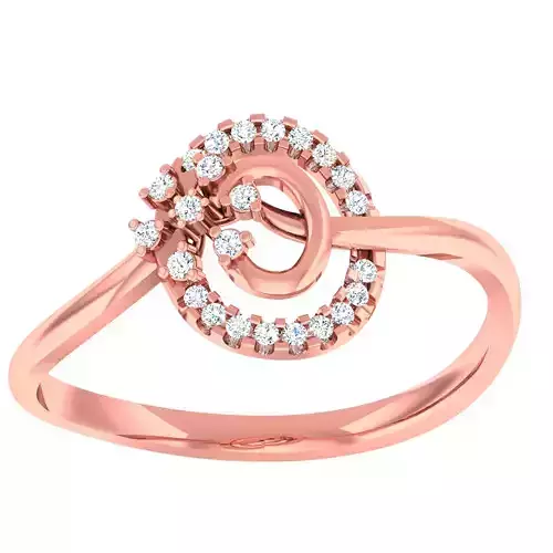 Diamond light gold ring 3D print model