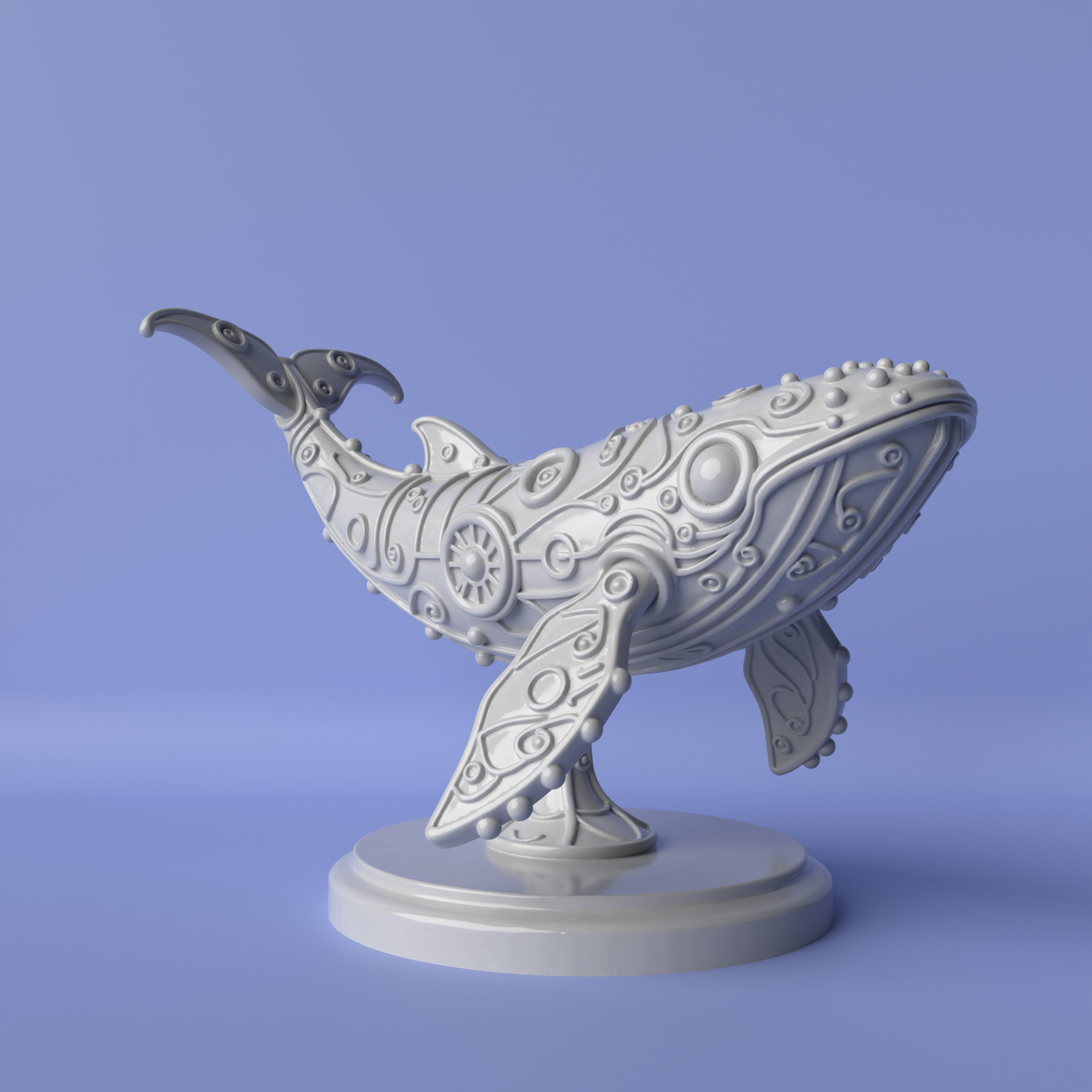 Steampunk Whale 3D print model_1