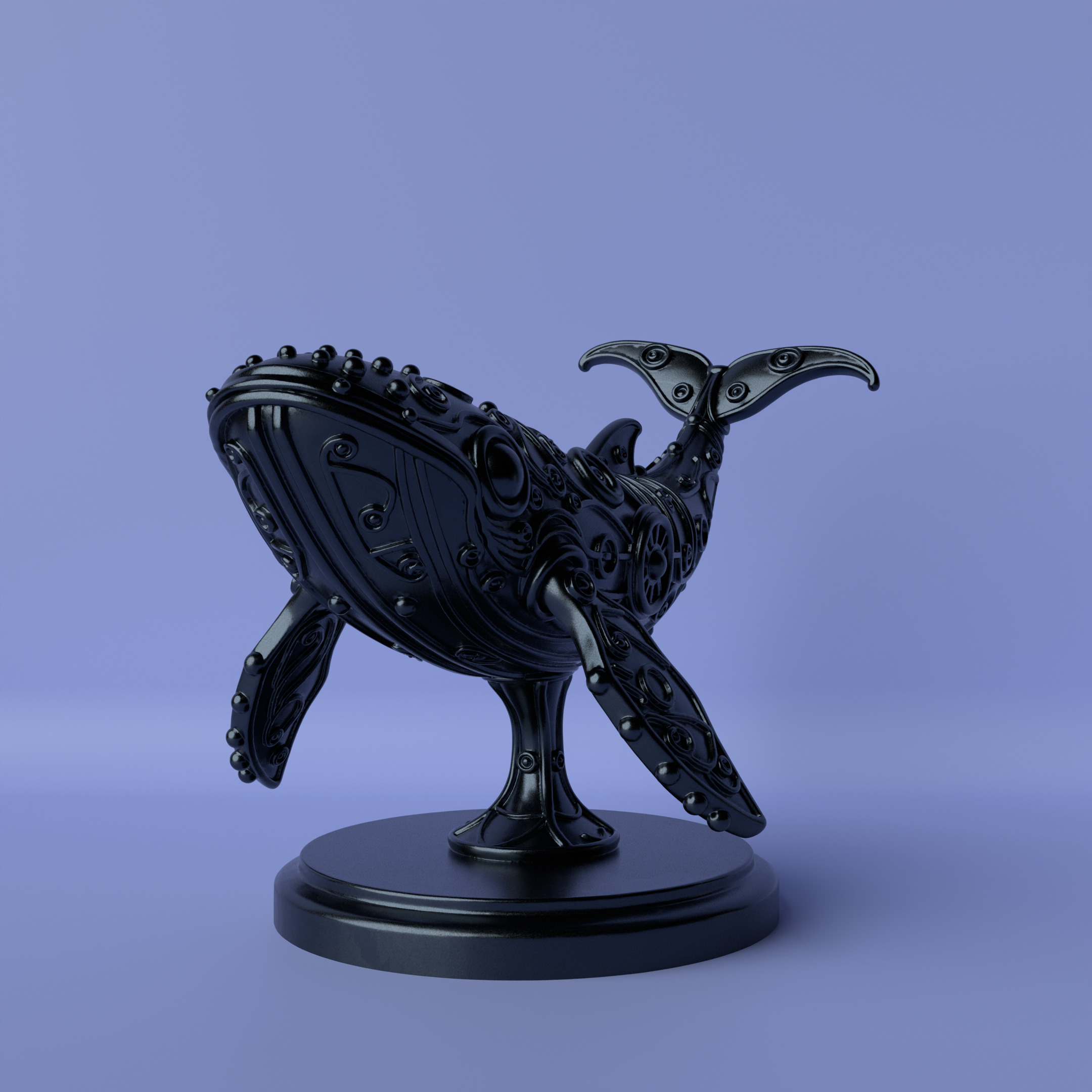 Steampunk Whale 3D print model_4