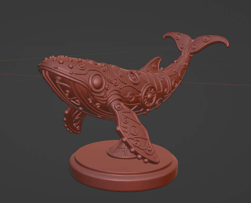 Steampunk Whale 3D print model_2