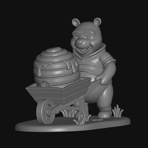 winnie the pooh character 3D print model