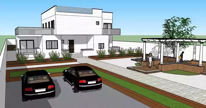 Modern Luxury Duplex Villa  Full Architectural 3D model
