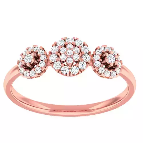 Diamond light gold ring 3D print model