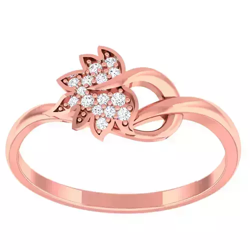 Diamond light gold ring 3D print model