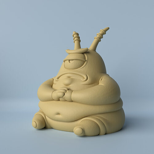 Chubby Plankton Funny Decorative Sculpture 3D print model