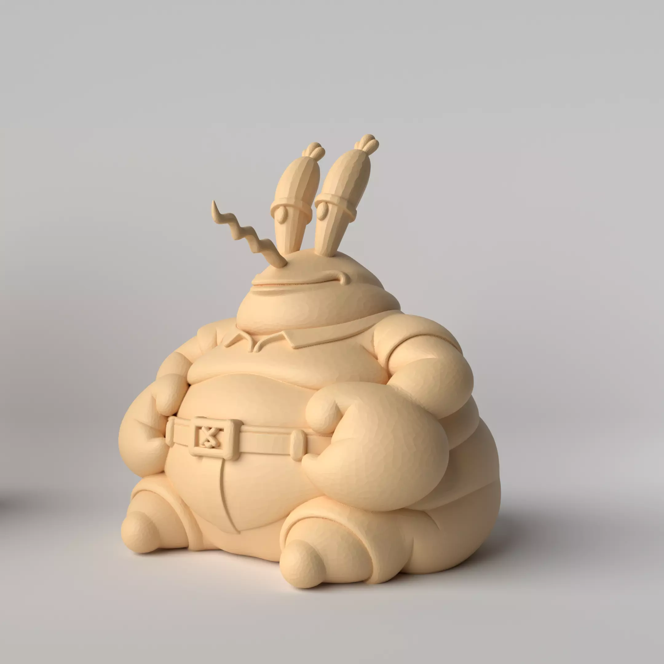 Chubby Mr Krabs  Funny Decorative Sculpture 3D print model_0