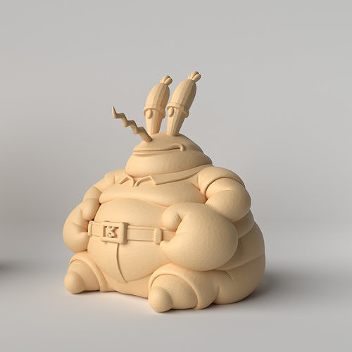 Chubby Mr Krabs  Funny Decorative Sculpture 3D print model