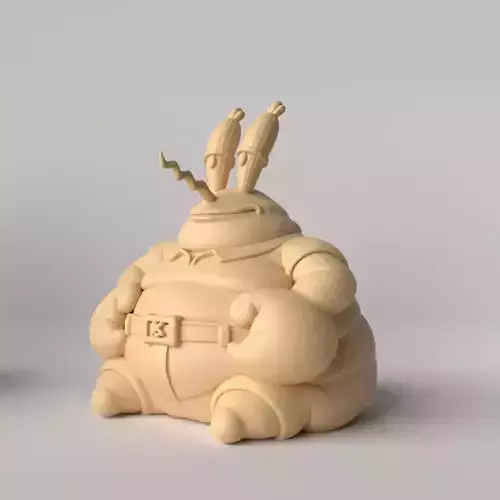 Chubby Mr Krabs  Funny Decorative Sculpture