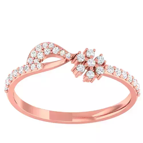Diamond light gold ring 3D print model