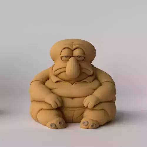 Chubby Squidward Funny Decorative Sculpture