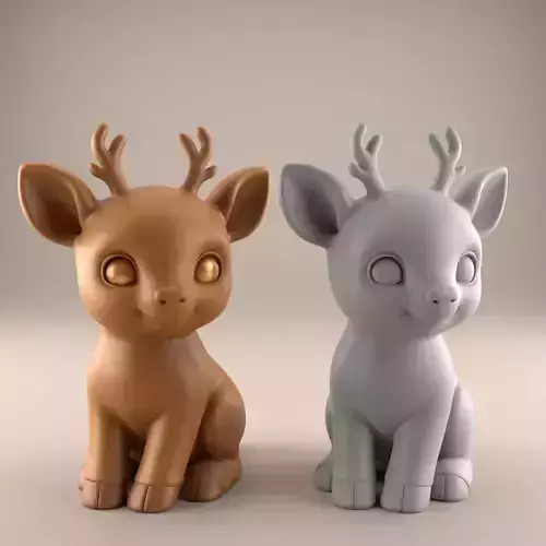 Adorable Baby Deer 3D STL Model File