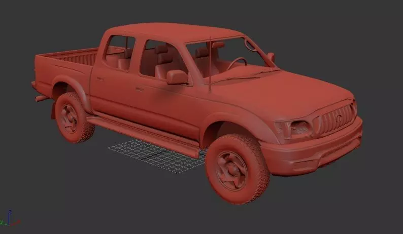 Toyota Tacoma Mk1f DoubleCab Limited 2001 3D print model_0