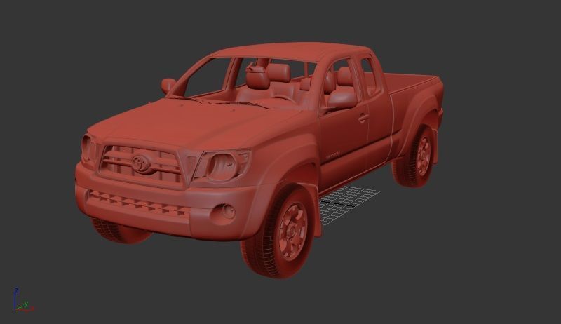 Toyota Tacoma AccessCab 2011 3D print model_1