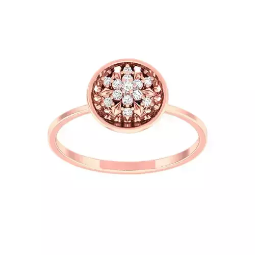 Diamond light gold ring 3D print model