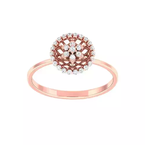 Diamond light gold ring 3D print model