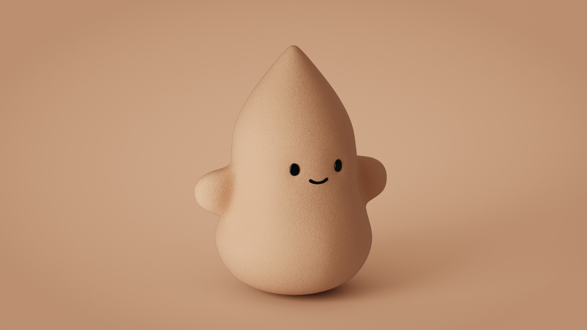 Sponge Character 3D Model Low-poly 3D model_2