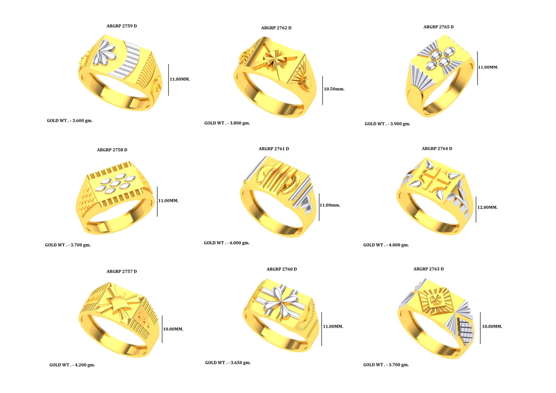 PAPER CASTING GENTS PLAIN RINGS 70P 3D print model_1