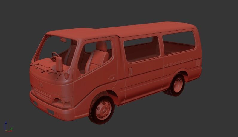 Toyota Toyoace Mk7 Van 2006 3D print model_1