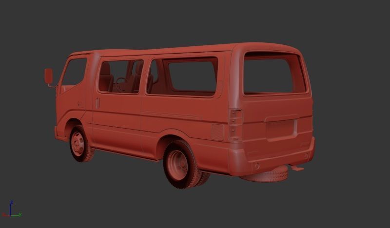 Toyota Toyoace Mk7 Van 2006 3D print model_2