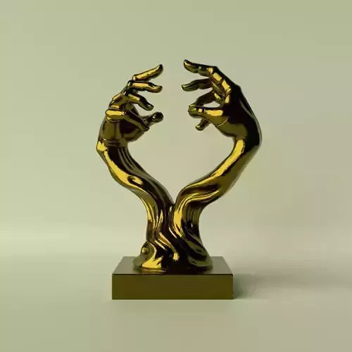Abstract Hands Sculpture Unity in Form