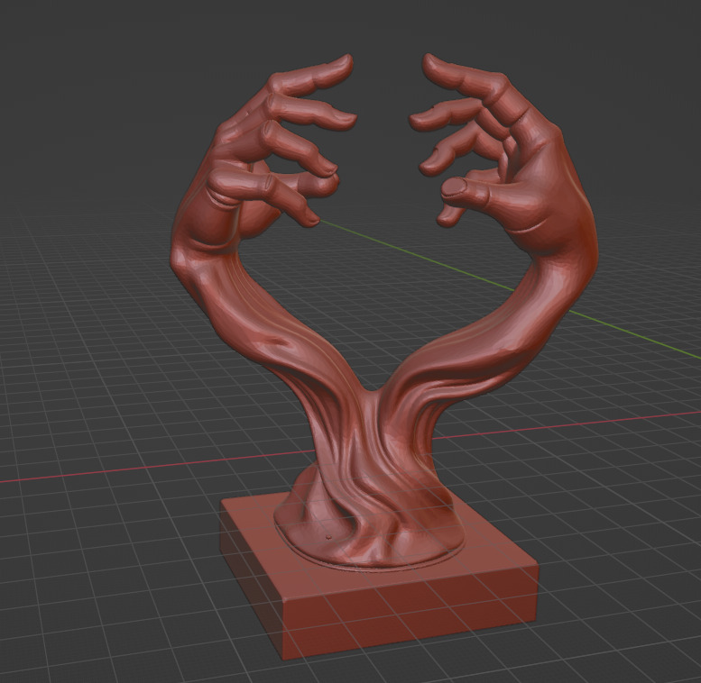 Abstract Hands Sculpture Unity in Form 3D print model_1