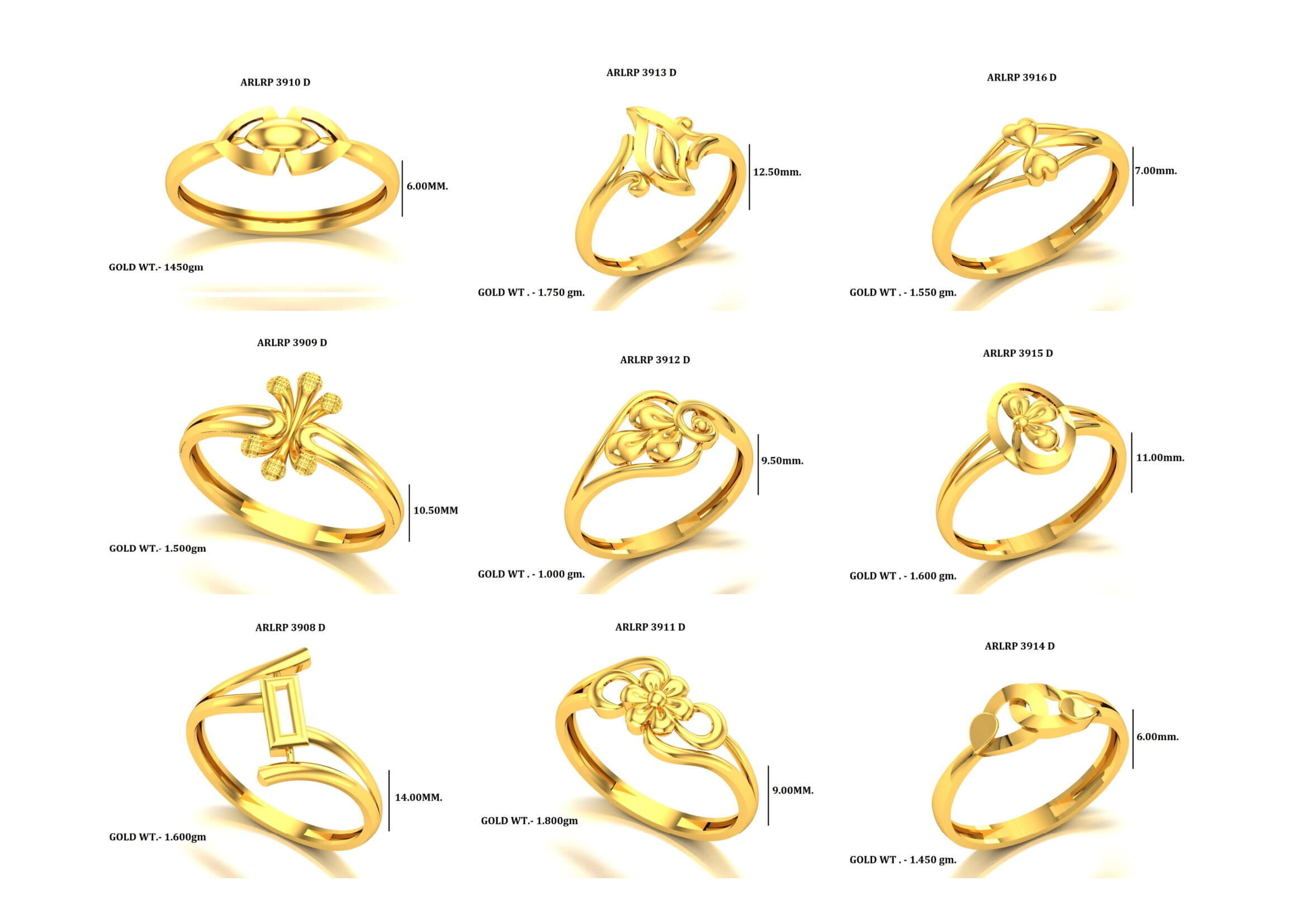 PLAIN RINGS PAPER CASTING FOR LADIES LATEST  3D print model_10
