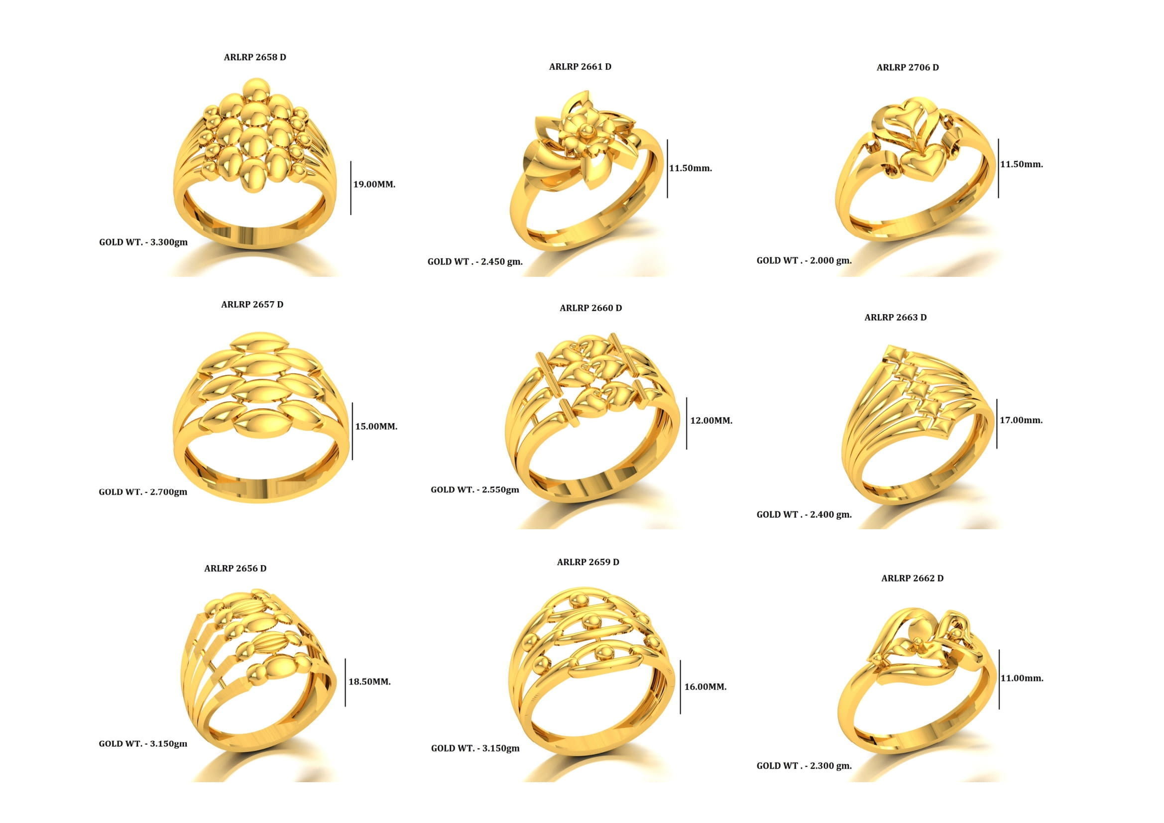PLAIN RINGS PAPER CASTING FOR LADIES LATEST  3D print model_1