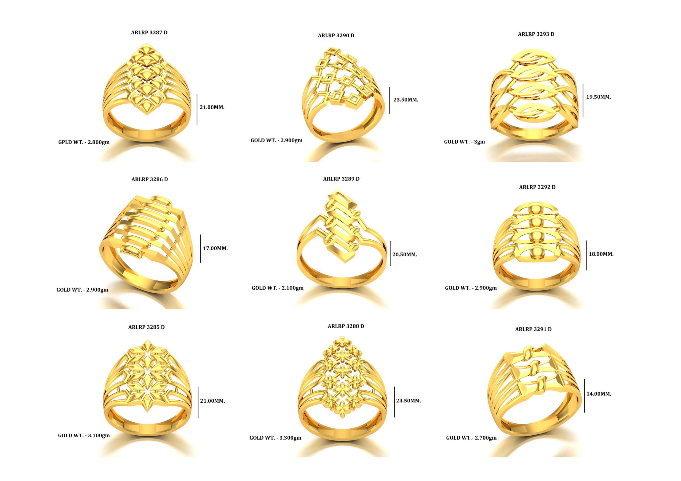 PLAIN RINGS PAPER CASTING FOR LADIES LATEST  3D print model_6