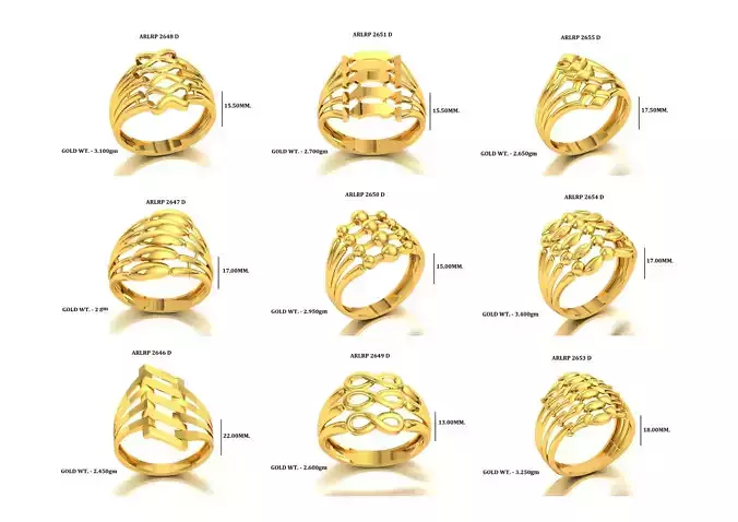 PLAIN RINGS PAPER CASTING FOR LADIES LATEST 